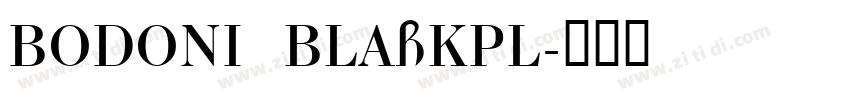 BODONI BLACKPL字体转换